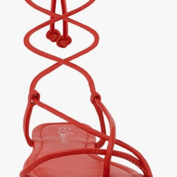 Express Size 10 Strappy Gladiator Sandals Tie Up Flat Padded Shoes Summer Women - Picture 3 of 7